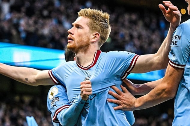 De Bruyne makes history with early goal vs Arsenal