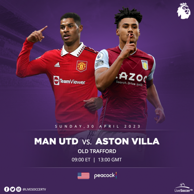 Manchester United, Aston Villa, Broadcast Listings, English Premier League