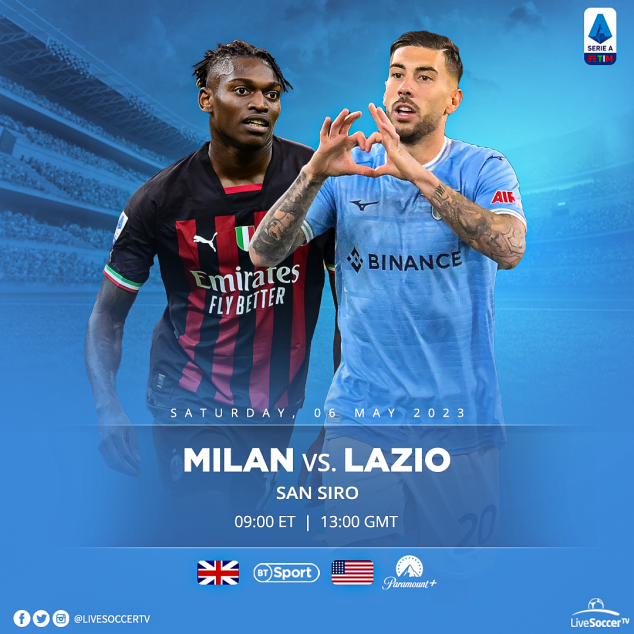 AC Milan, Lazio, Serie A, Broadcast listings