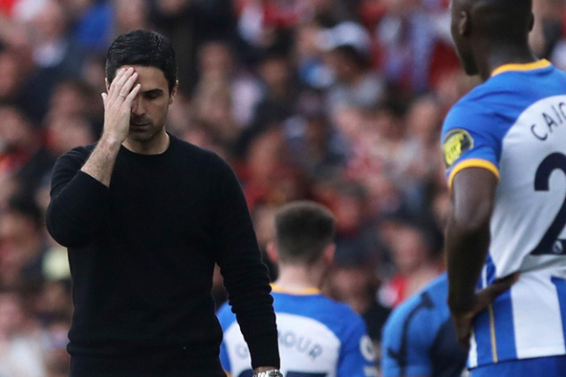 Arteta issues apology after Arsenal 0-3 Brighton