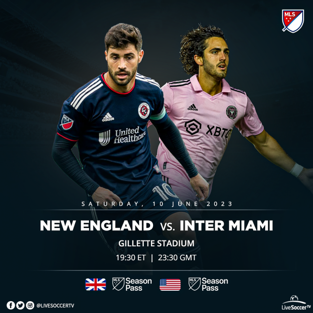 New England Revolution, Inter Miami, MLS, Broadcast Listings