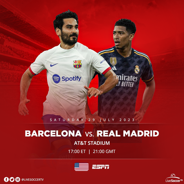 Barcelona, Real Madrid, El Clasico, Club Friendly, Broadcast Listings