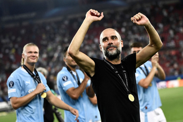 Pep hits out at the EPL following Super Cup win