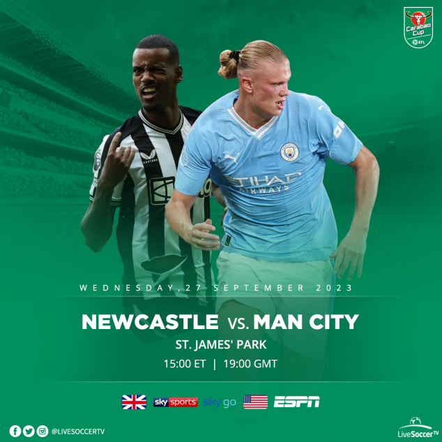 Newcastle, Manchester City, Carabao Cup, Broadcast Listings
