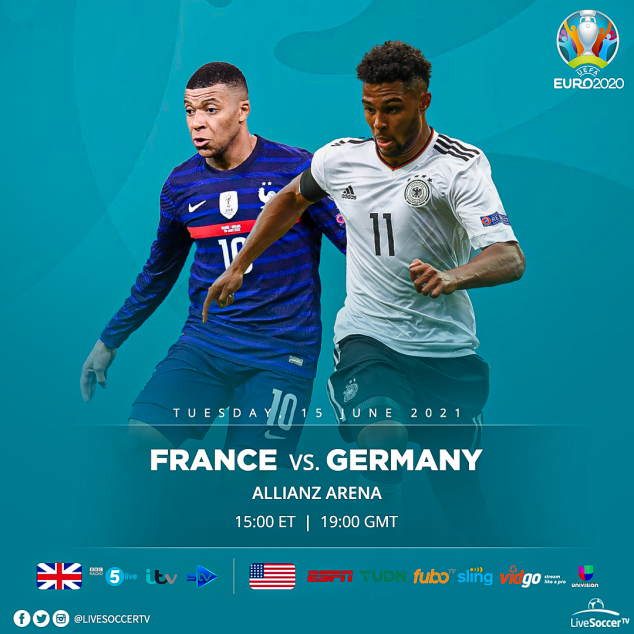France, Germany, Broadcast Listings, UEFA Euro 2020