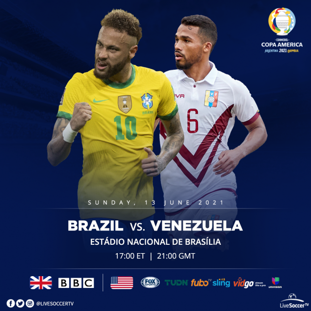 Brazil, Venezuela, Broadcast Listings, Copa America