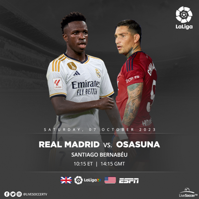 Real Madrid, Osasuna, La Liga, Broadcast Listings