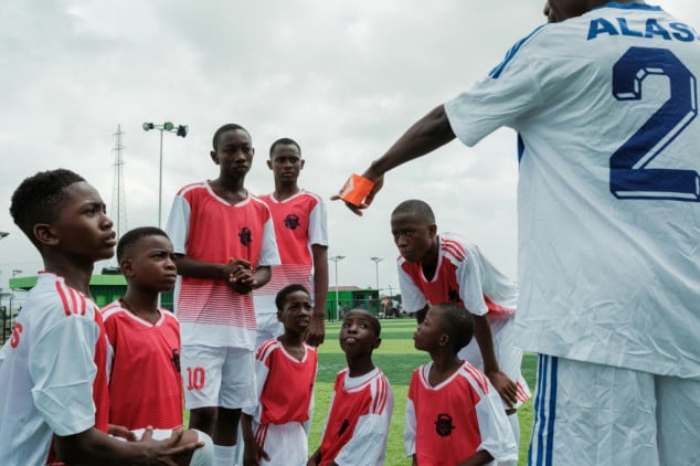 On Liberia's community football pitches, Weah still a star