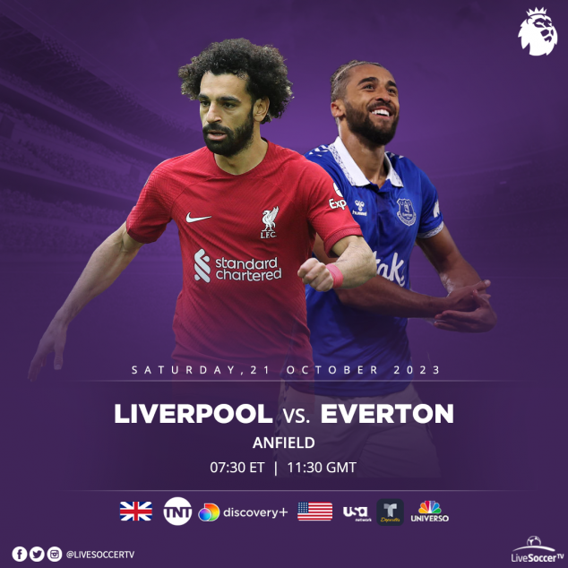 Liverpool, Everton, English Premier League, Broadcast Listings