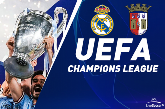 UEFA CL - R. Madrid vs Braga broadcast info
