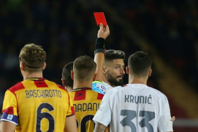 'Abusive' Giroud banned for two games after Lecce tirade