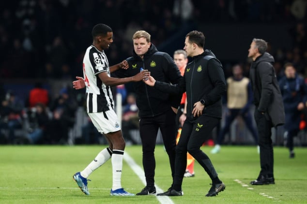 Newcastle boss Howe rues penalty decision in PSG Champions League draw