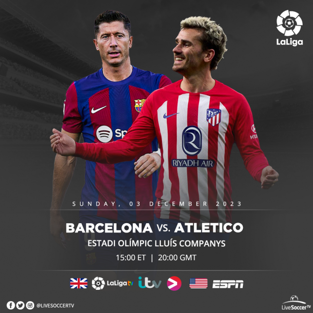 Barcelona, Atletico Madrid, La Liga, Broadcast Listings