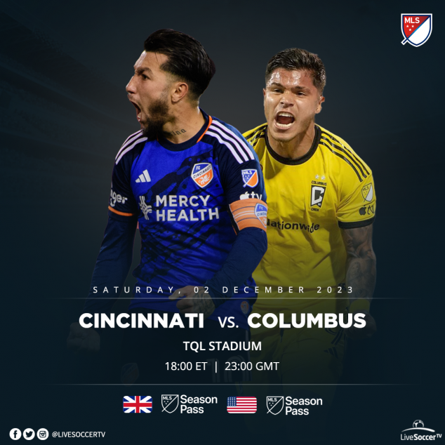 Cincinnati, Columbus Crew, MLS Cup, Eastern Conference Final, Broadcast Listings