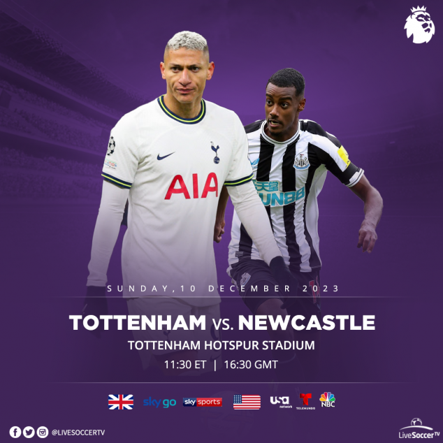 Tottenham, Newcastle, English Premier League, Broadcast Listings