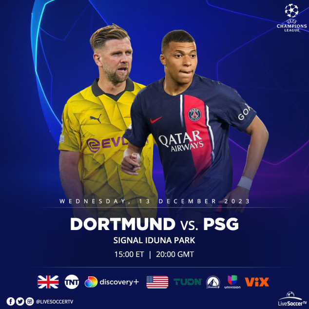 Dortmund, PSG, UEFA Champions League, Broadcast Listings