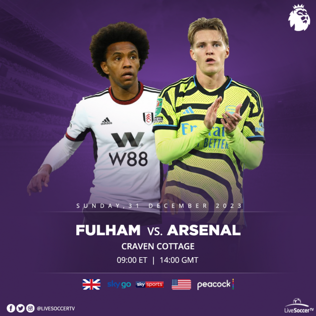 Fulham, Arsenal, English Premier League, Broadcast Listings