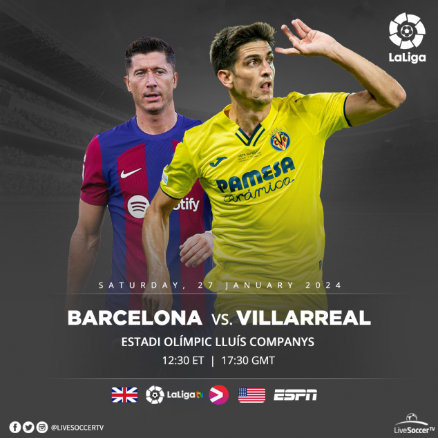 Barcelona,Villarreal, La Liga, Broadcast Listings