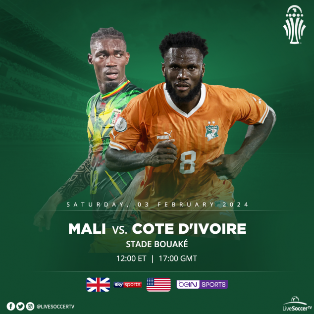 Mali, Ivory Coast, Africa Cup of Nations, Broadcast Listings