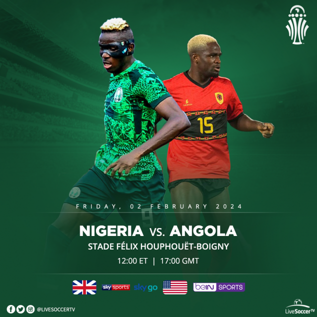 Nigeria, Angola, Africa Cup of Nations, Broadcast Listings