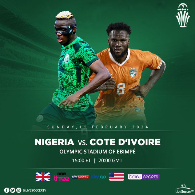 Nigeria, Ivory Coast, Africa Cup of Nations, AFCON 2023 Final, Broadcast Listings