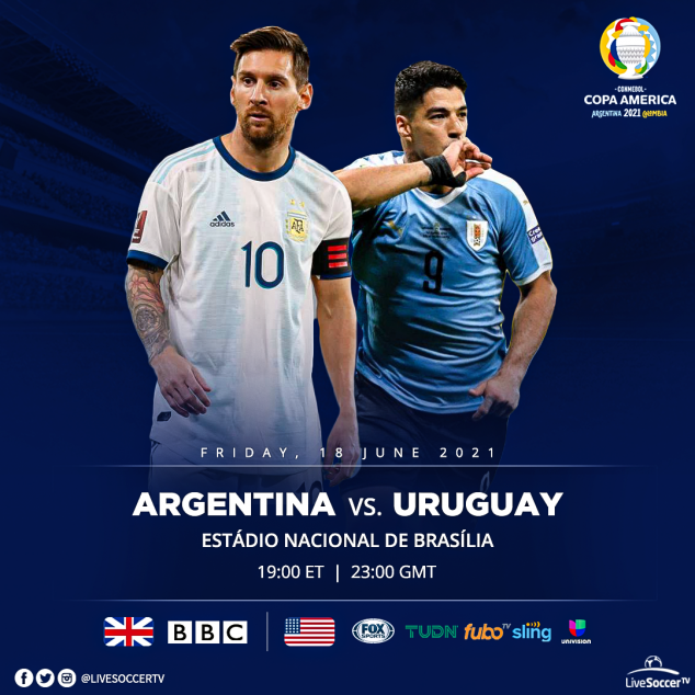 Argentina, Uruguay, Copa America, Broadcast Listings