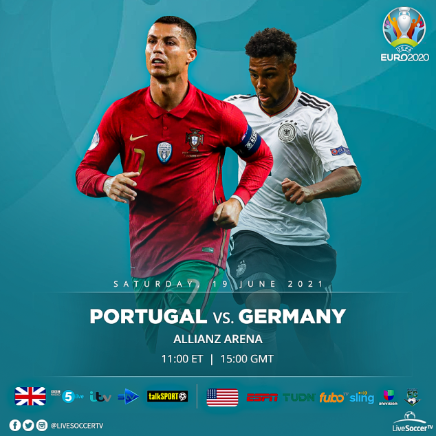 Portugal, Germany, Broadcast Listings, UEFA Euro 2020
