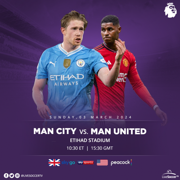 Manchester City, Manchester United, English Premier League, Broadcast Listings