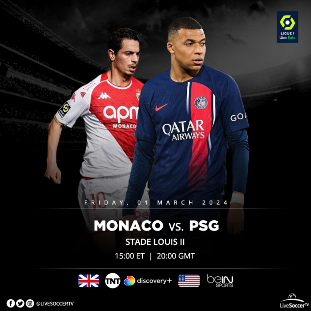 Monaco, PSG, Broadcast Listings, Ligue 1