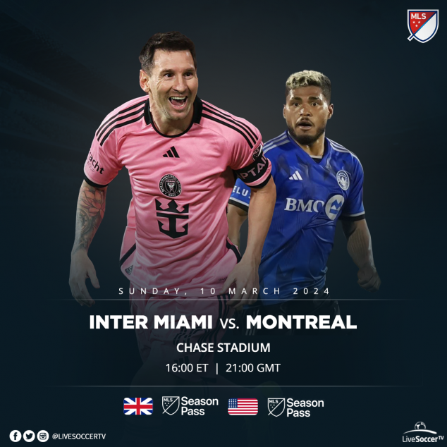 Inter Miami, CF Montreal, MLS, Broadcast Listings