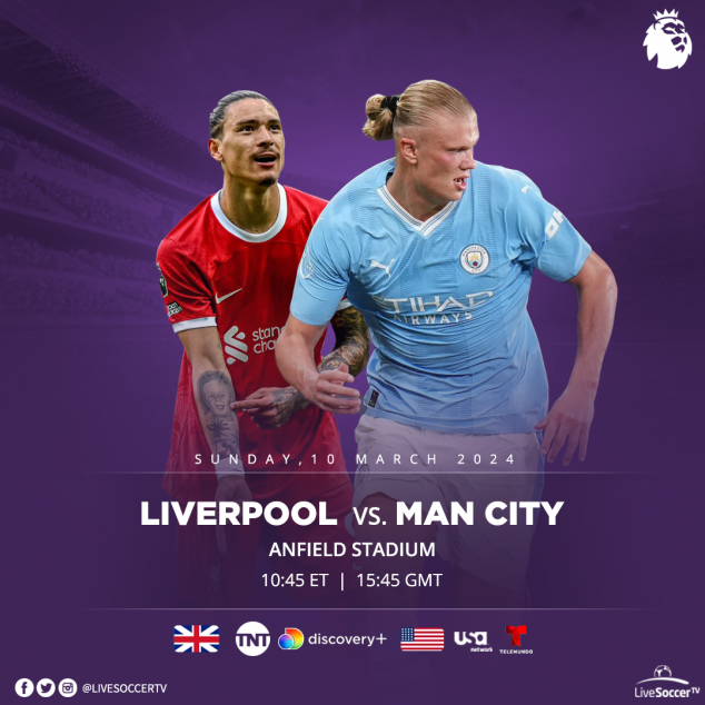 Liverpool, Manchester City, Broadcast Listings, English Premier League