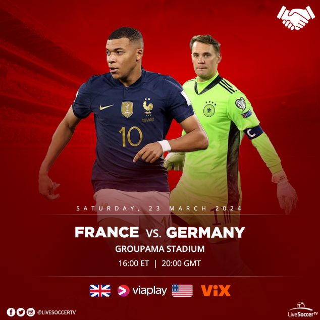 France, Germany, International Friendly, Broadcast Listings