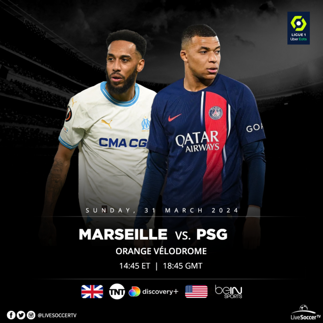 Marseille, PSG, Ligue 1, Broadcast Listings