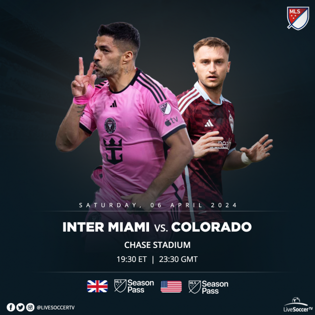 Inter Miami, Colorado Rapids, MLS, Broadcast Listings