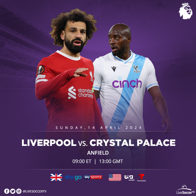 Liverpool, Crystal Palace, Broadcast Listings, English Premier League