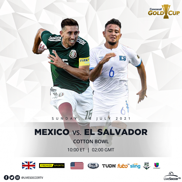 Mexico, El Salvador, Gold Cup 2021, Broadcast Listings
