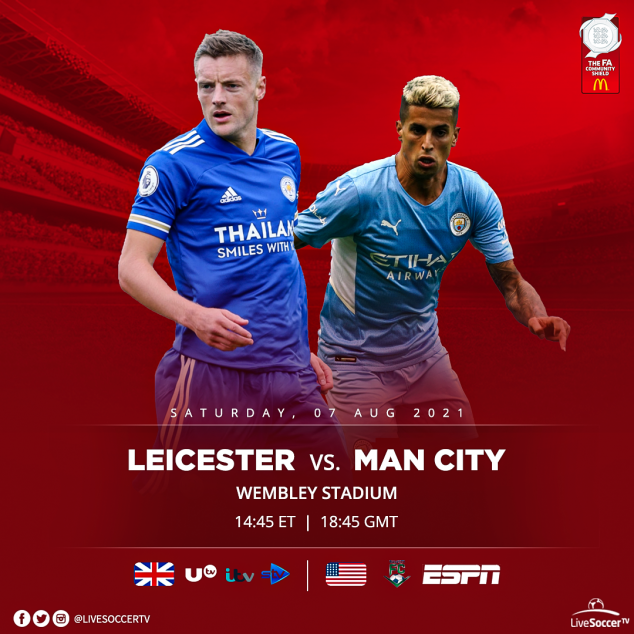 Leicester, Manchester City, FA Community Shield, Broadcast Listings