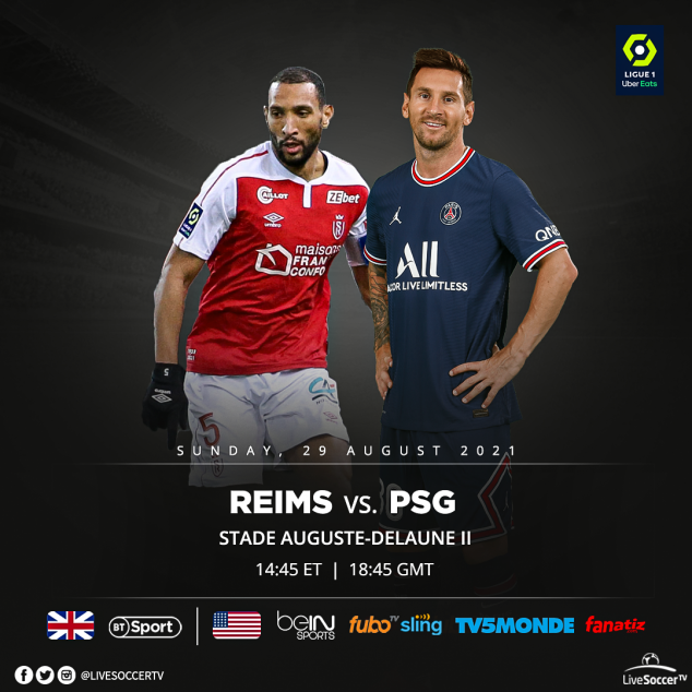 Stade Reims, PSG, Ligue 1, Broadcast Listings