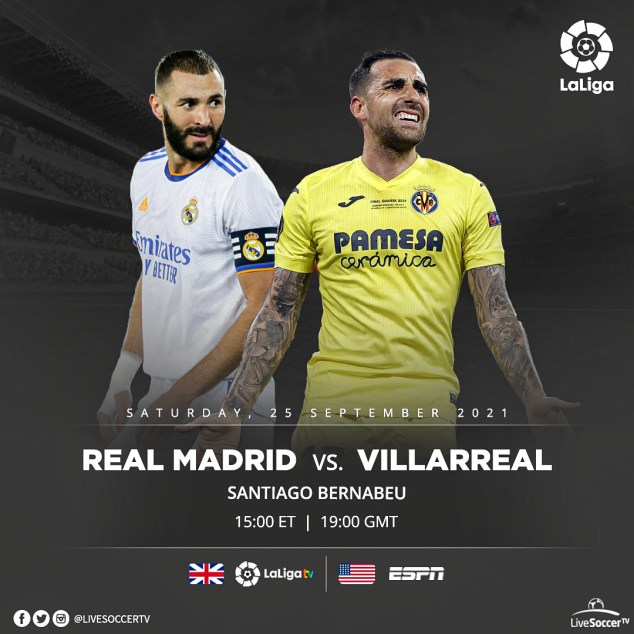 Real Madrid, Villarreal, La Liga, Broadcast Listings