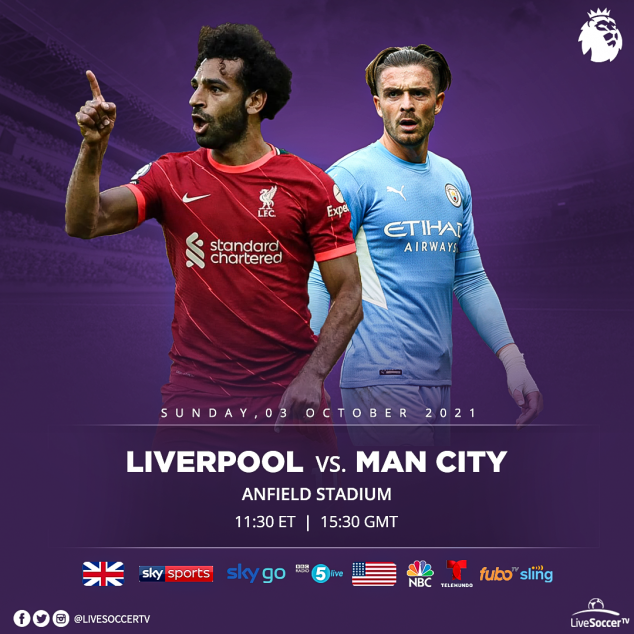 Liverpool, Manchester City, English Premier League, Broadcast Listings