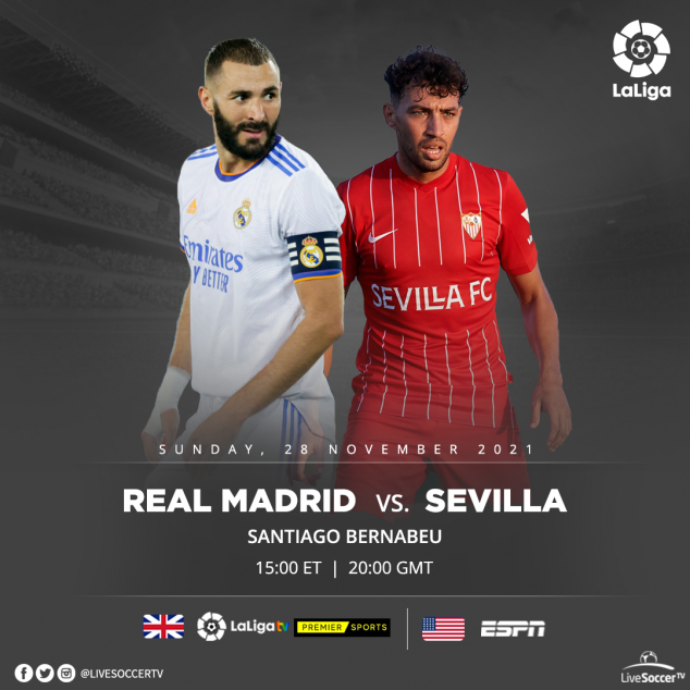 Real Madrid, Sevilla, La Liga, Broadcast Listings