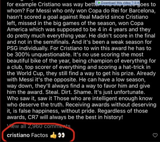 Cristiano Ronaldo, Lionel Messi, Ballon d'Or, Instagram, Facts