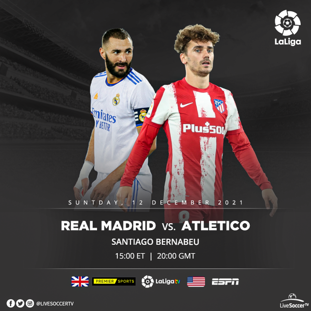 Real Madrid, Atletico Madrid, La Liga, Broadcast Listings