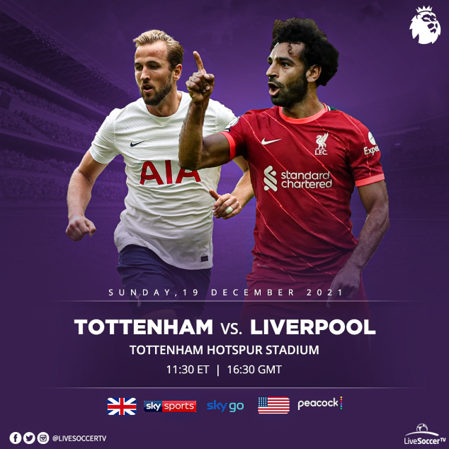 Tottenham, Liverpool, English Premier League, Broadcast Listings