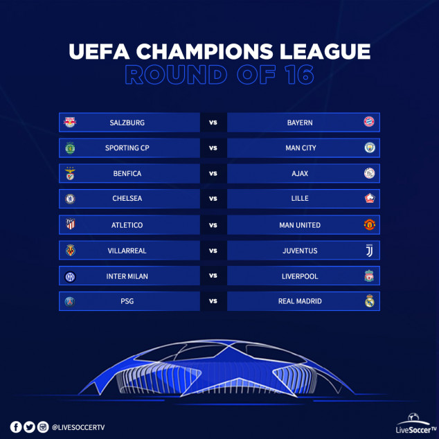 UCL Draw, PSG, Real Madrid, Atletico Madrid, Manchester United, UEFA Champions League