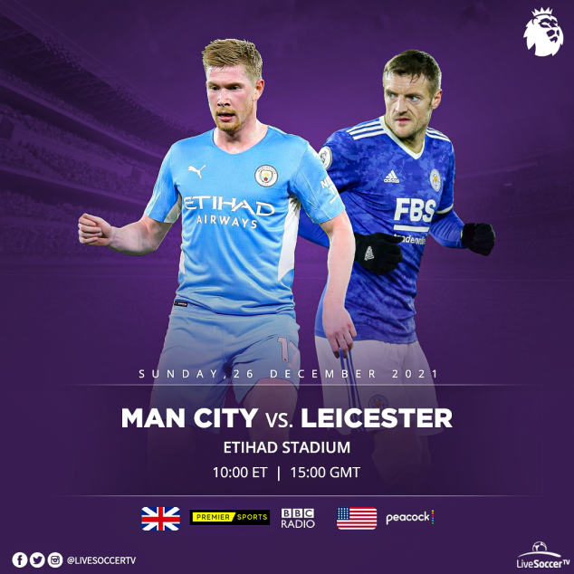 Manchester City, Leicester, English Premier League, Broadcast Listings