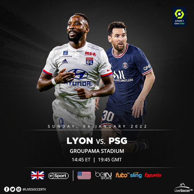 Lyon, PSG, Broadcast Listings, Ligue 1
