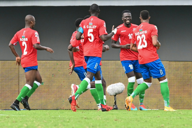 Barrow converts late penalty to snatch draw for Gambia