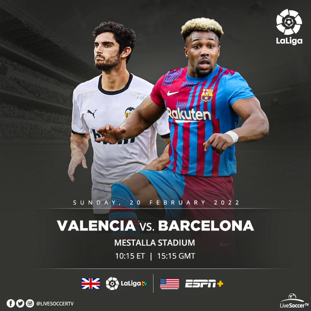 Valencia, Barcelona, Broadcast Listings, La Liga