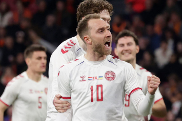Fans go wild as Eriksen scores in Denmark return